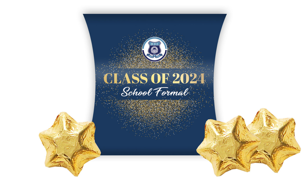 Confetti School Formal Personalised Pillow Boxes