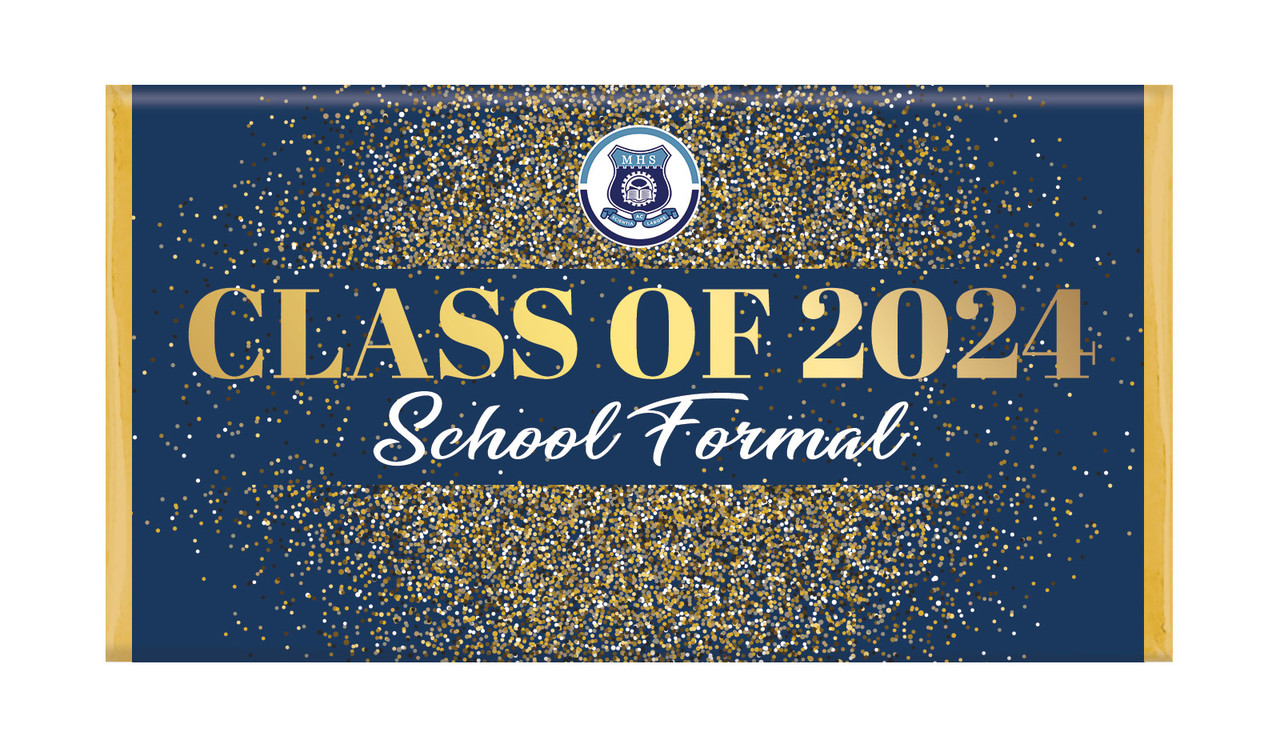 Confetti School Formal Custom Chocolate Bars