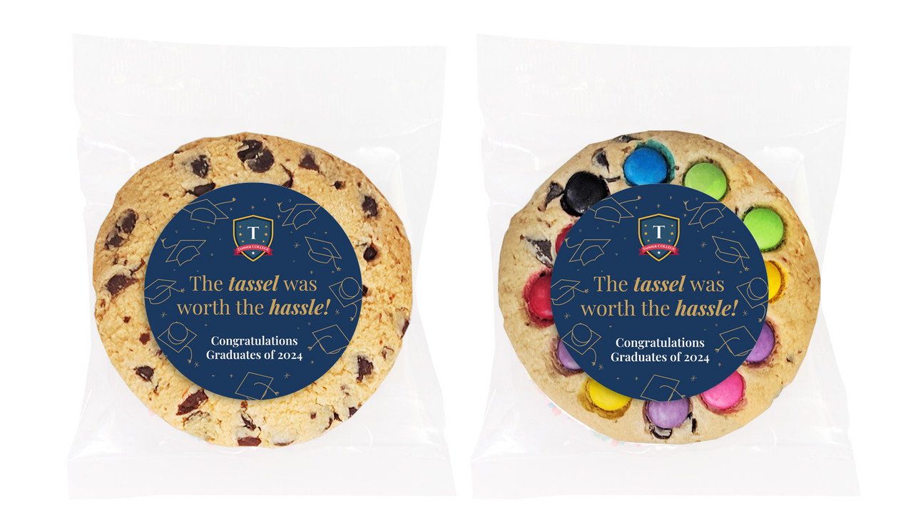 Tumbling Hats Personalised Graduation Cookies