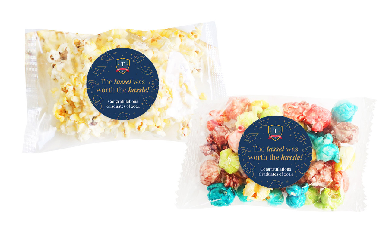Tumbling Hats Personalised Graduation Popcorn Bag
