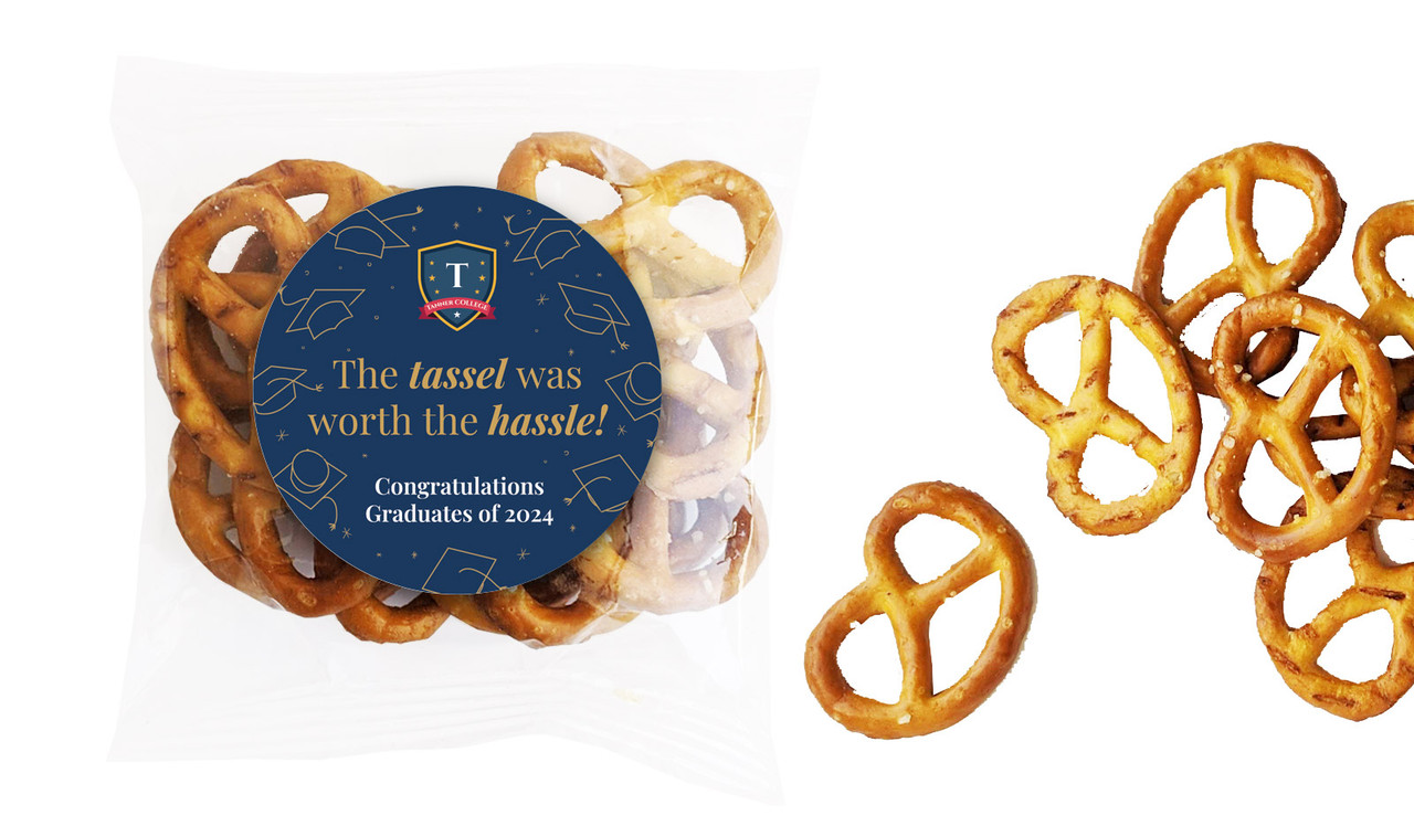 Tumbling Hats Personalised Graduation Bag Of Pretzels