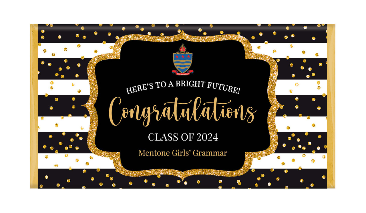 Confetti Stripe Graduation Chocolate Bars