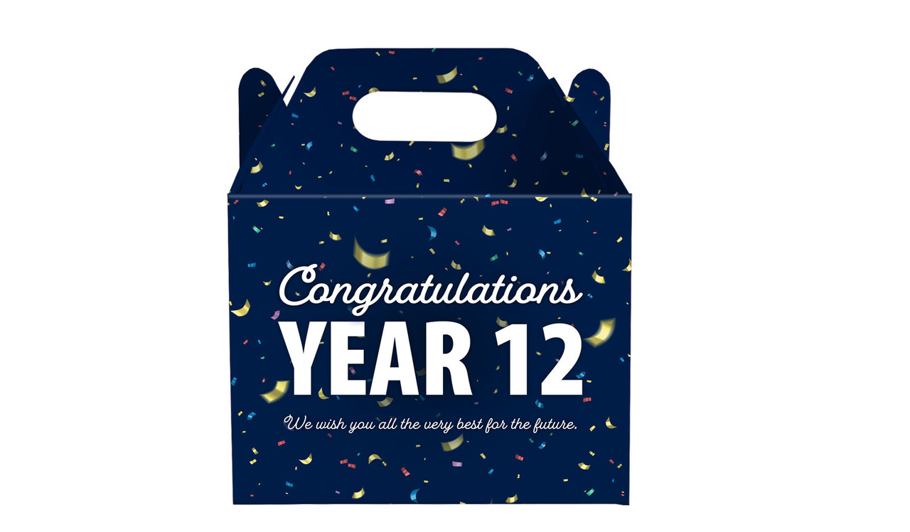 Flying Confetti Personalised Graduation Gable Favour Box