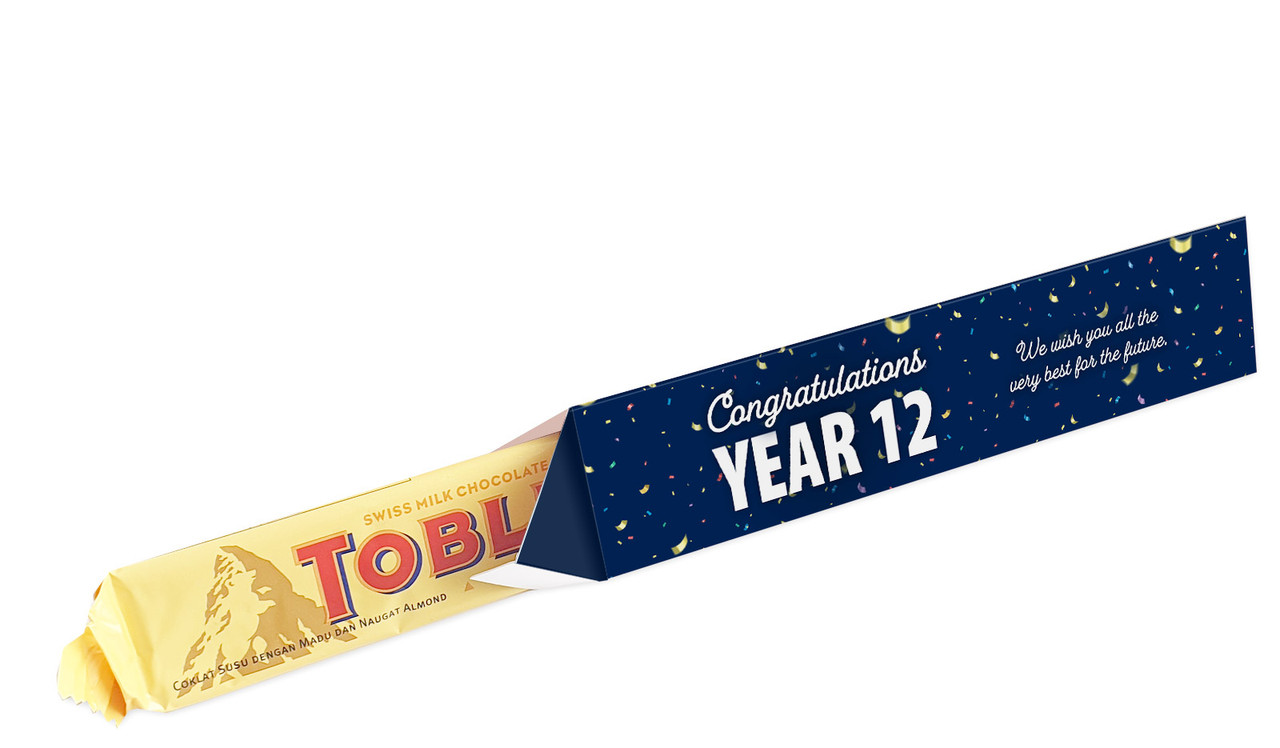 Flying Confetti Personalised Graduation Toblerone Bar Box