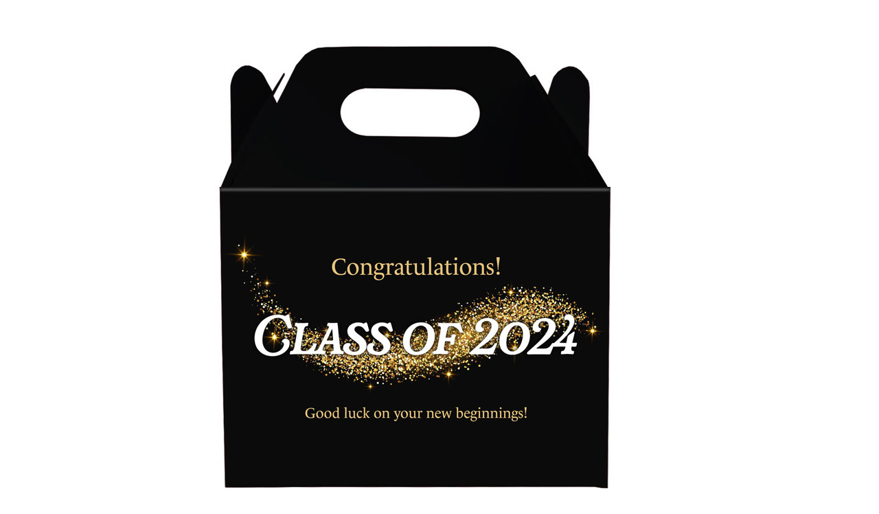 Gold Dust Personalised Graduation Gable Favour Box