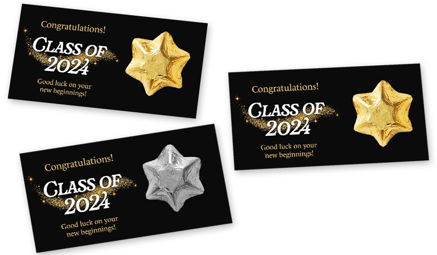 Gold Dust Personalised Graduation Star Card