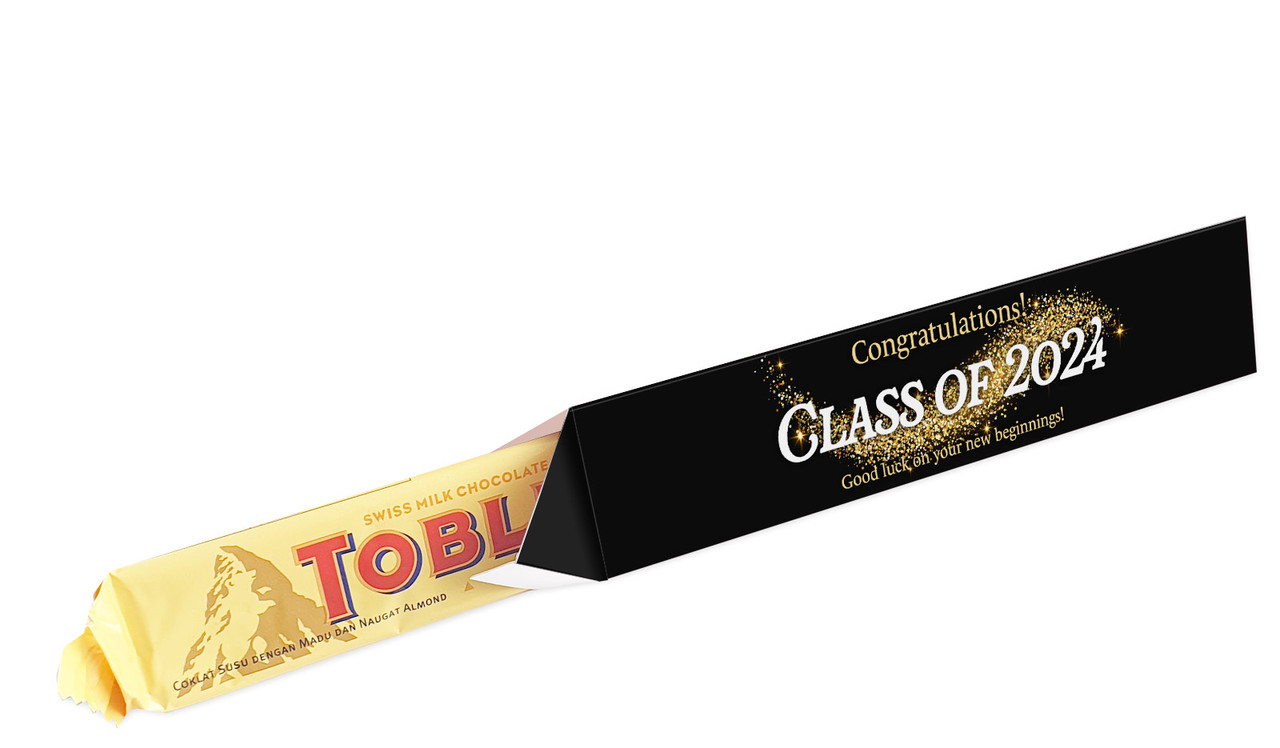 Gold Dust Personalised Graduation Toblerone Bar Box