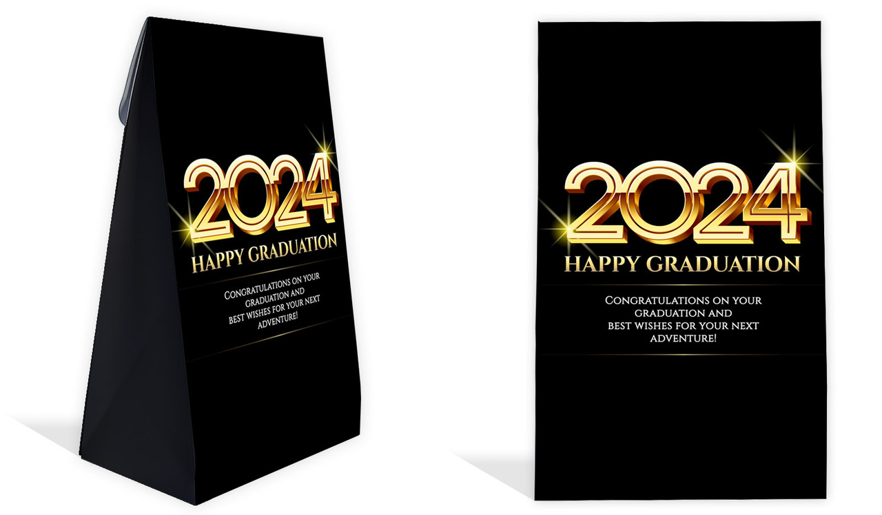 Golden Numbers Personalised Graduation Gusset Favour Bag