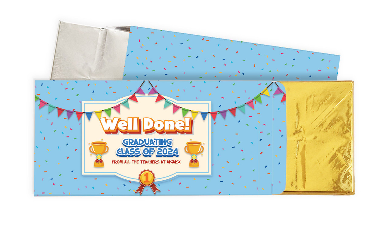 Primary School Personalised Graduation Chocolate Bar In A Box