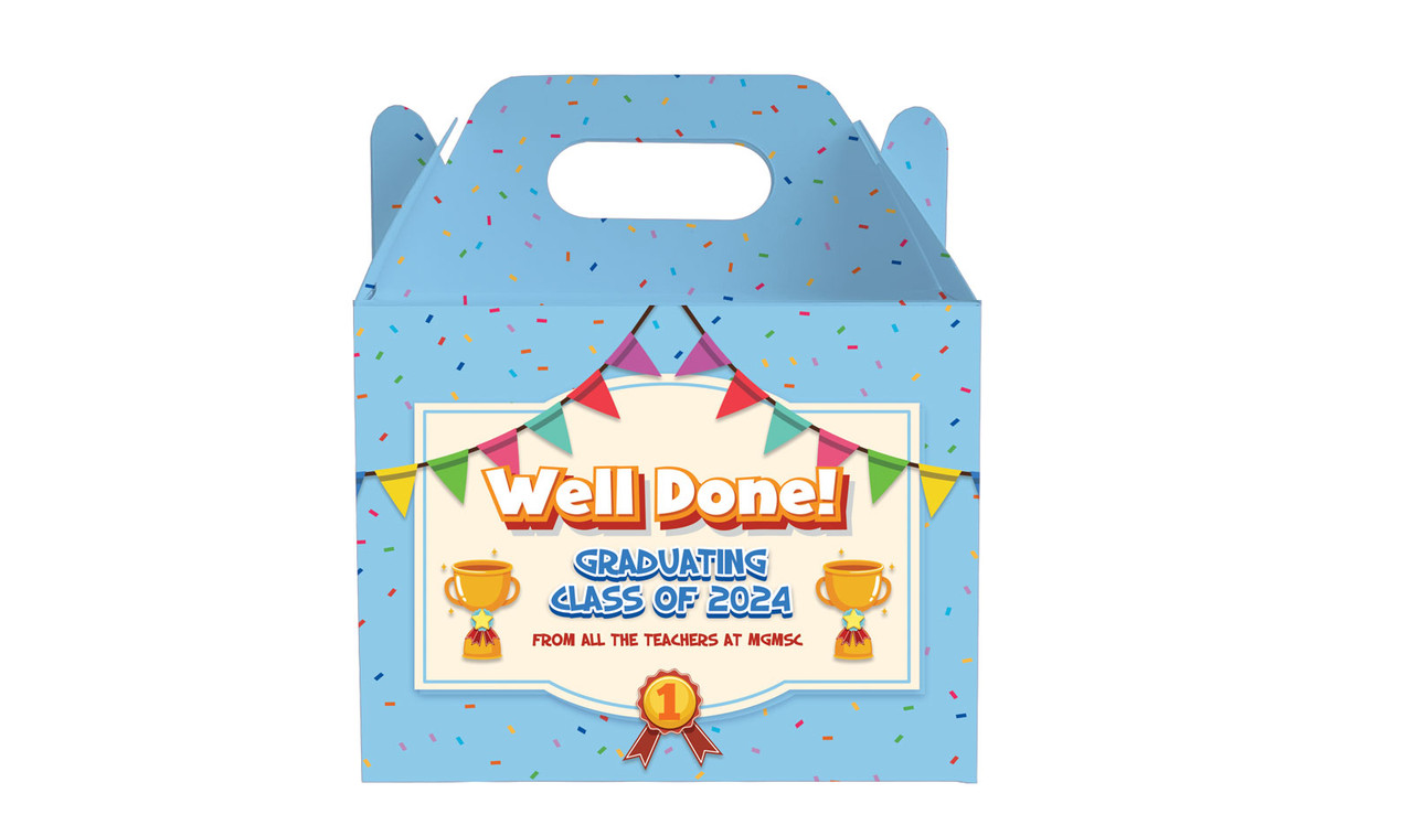 Primary School Personalised Graduation Gable Favour Box