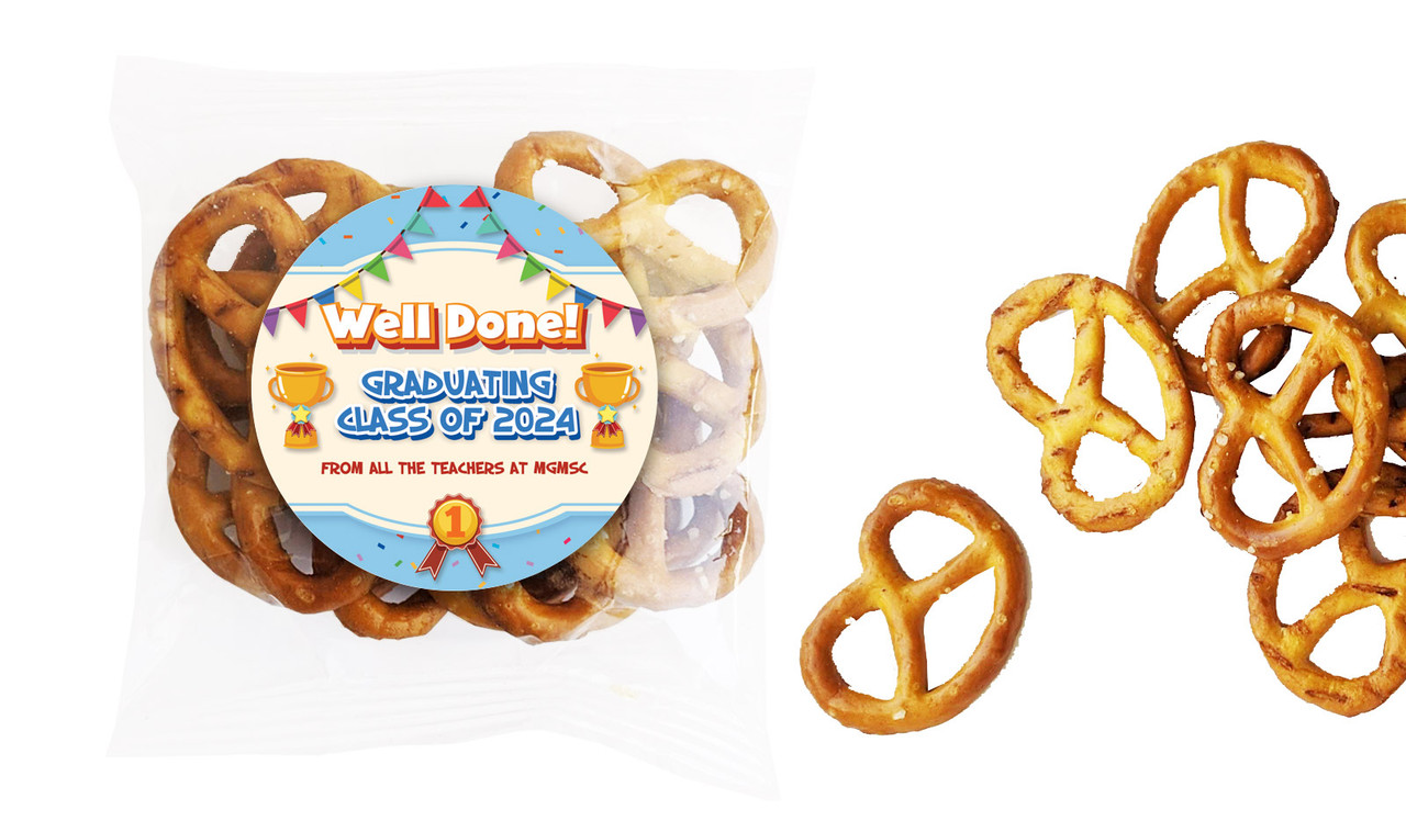 Primary School Personalised Graduation Bag Of Pretzels