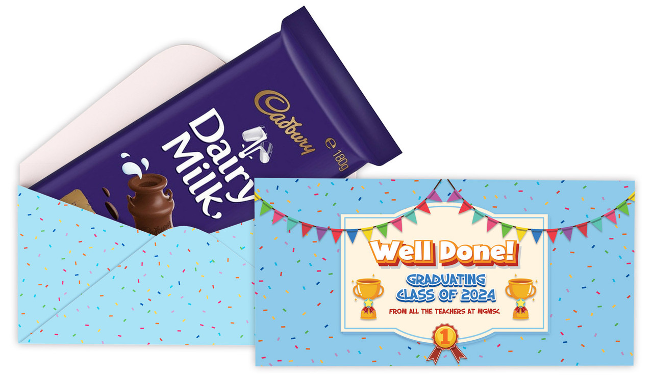 Primary School Personalised Graduation Cadbury Bar Box (Box Only)