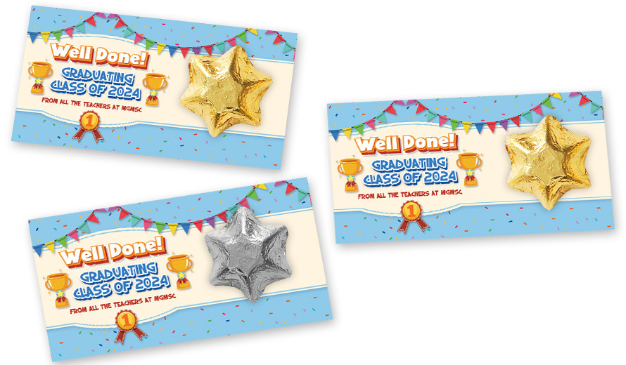 Primary School Personalised Graduation Star Card