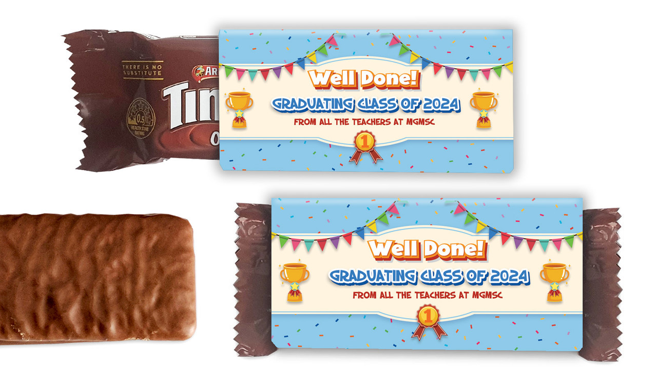 Primary School Personalised Graduation Tim Tam Biscuits