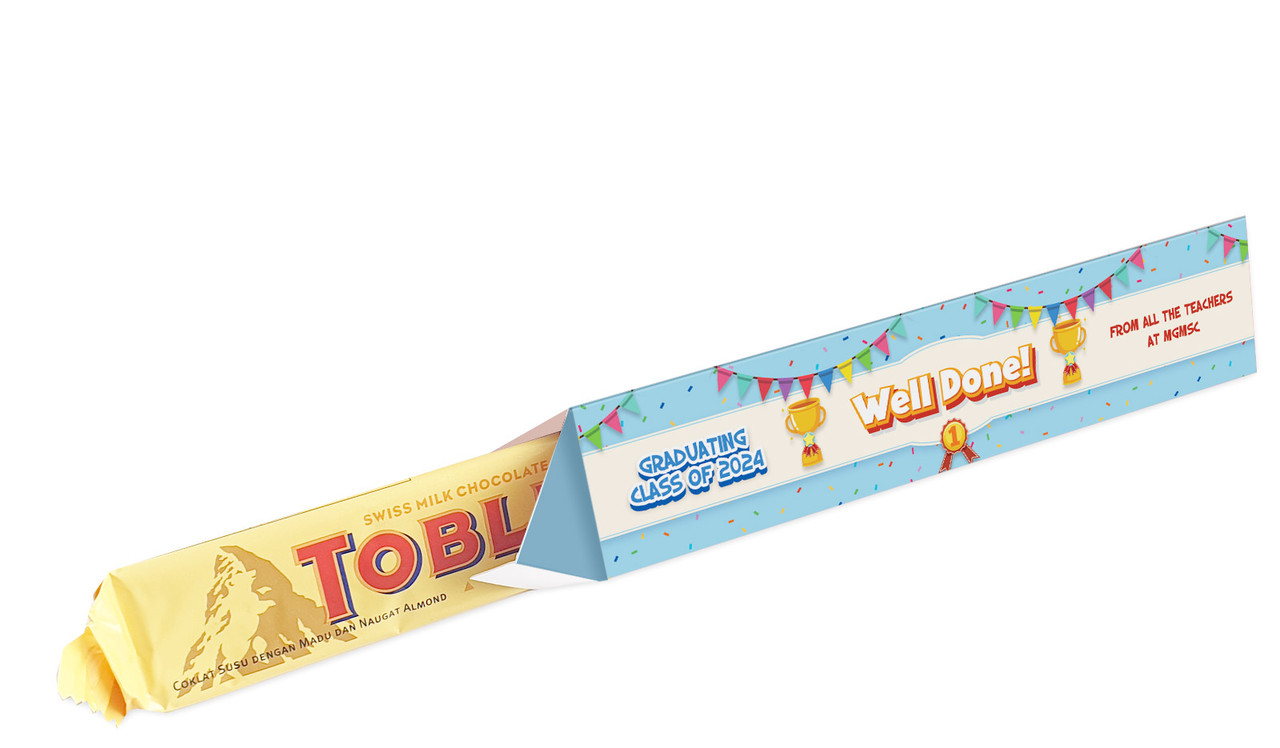 Primary School Personalised Graduation Toblerone Bar Box