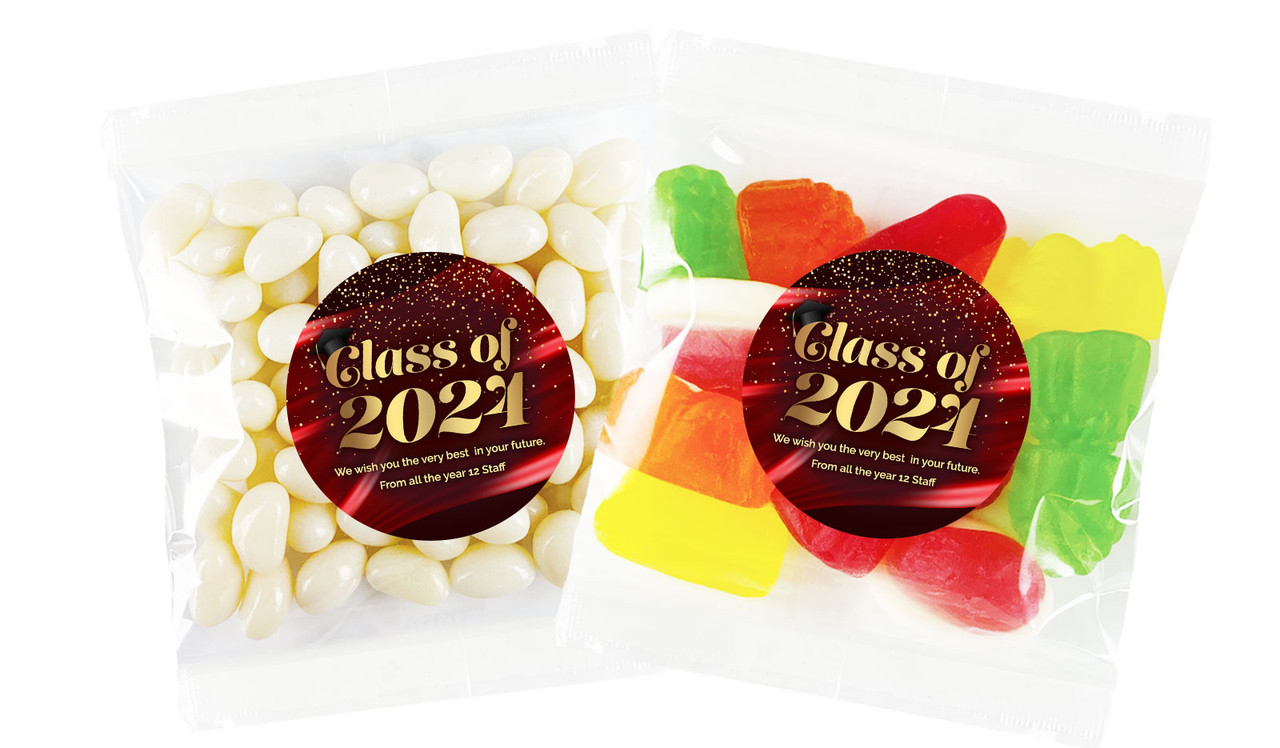 Red Curtain Personalised Graduation Lolly Bags