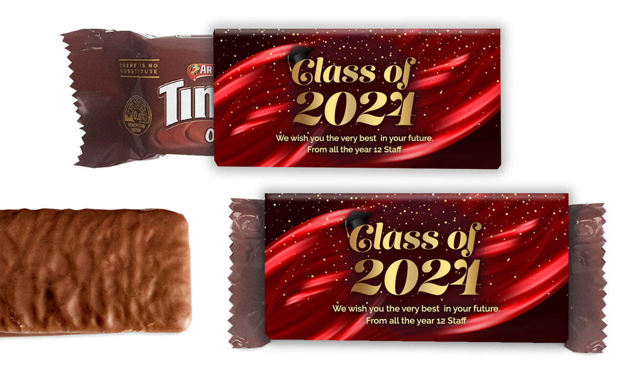 Red Curtain Personalised Graduation Tim Tam Biscuits