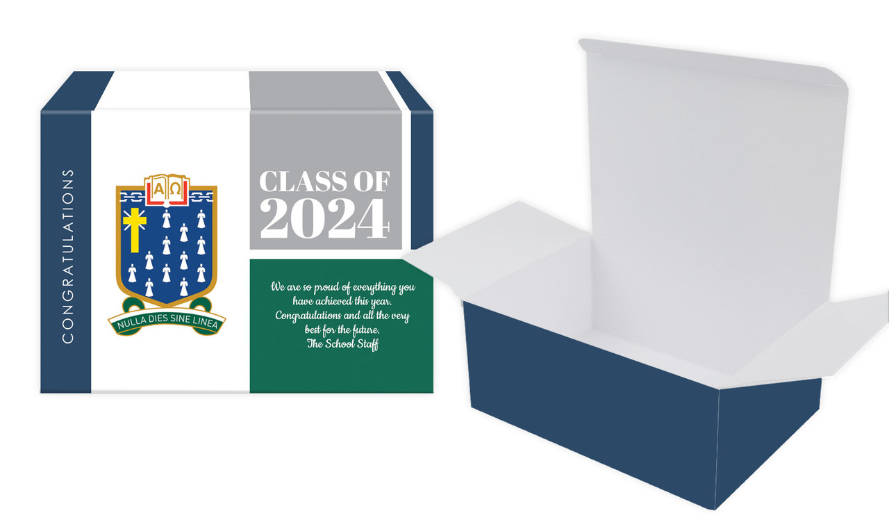 School Colours Personalised Graduation Tuck Gift Box