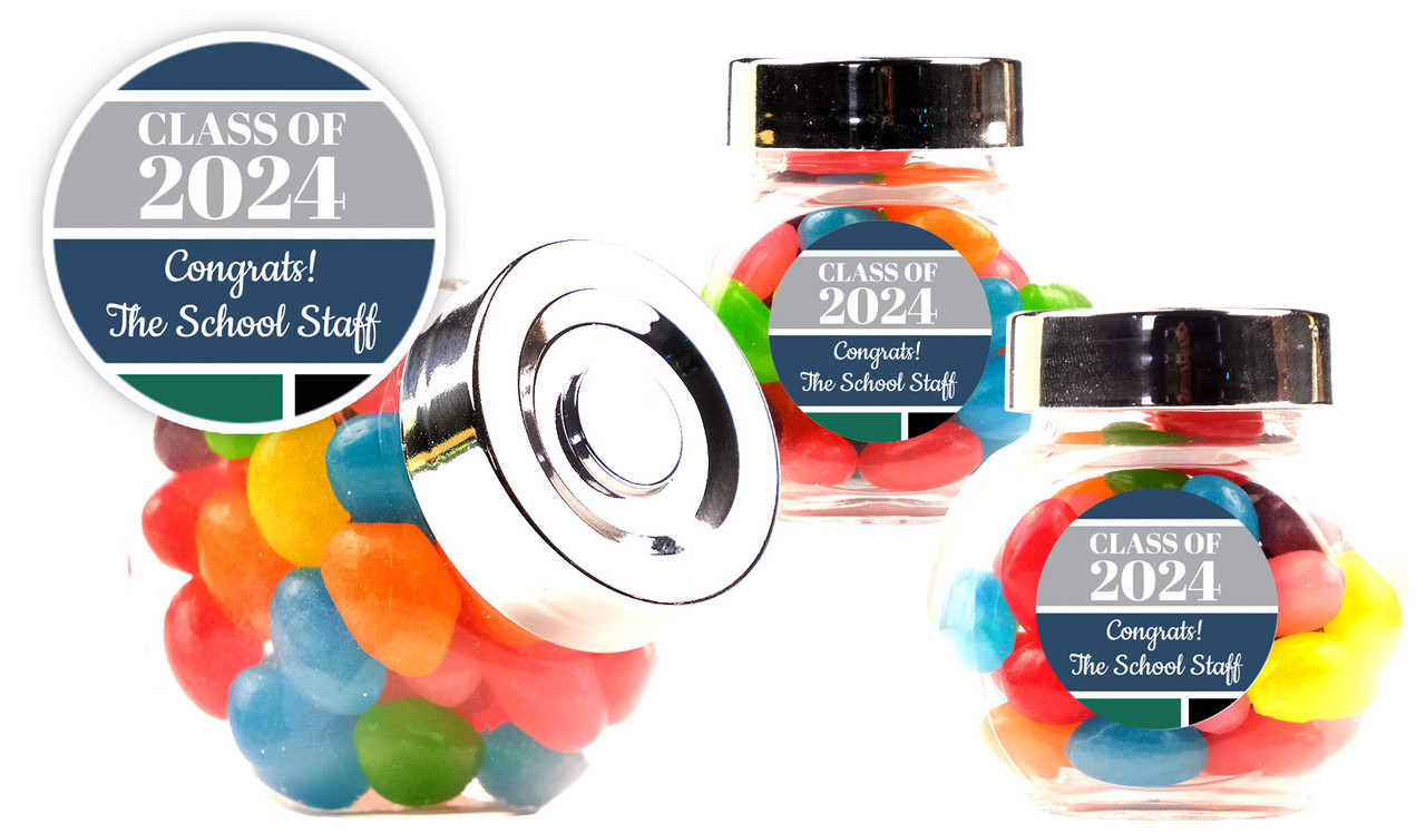 School Colours Graduation Custom Mini Candy Jar