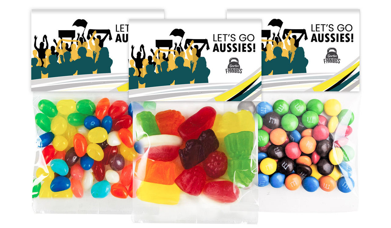 Go Aussies Australian Sports Custom Lolly Bag With Topper