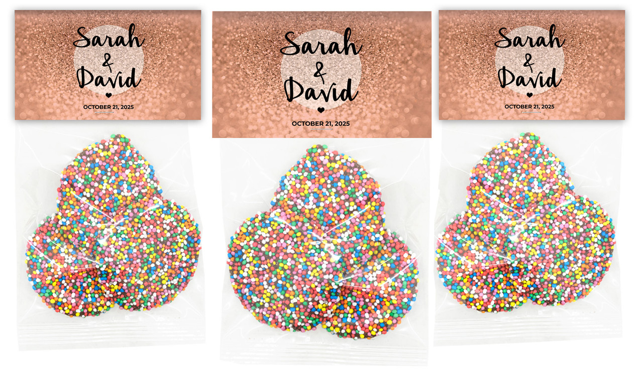 Glitter Rose Gold Personalised Speckle Bag