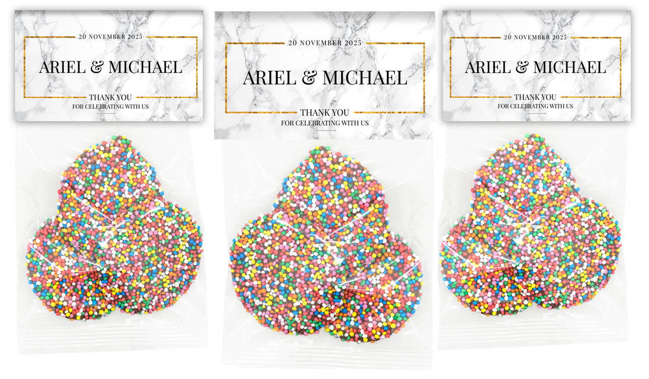 Marble Gold Frame Personalised Speckle Bag
