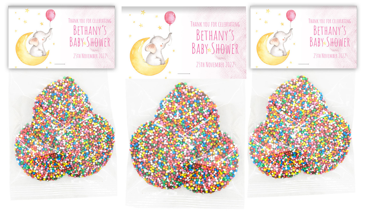 Elephant Moon Pink Baby Shower Speckle Bag