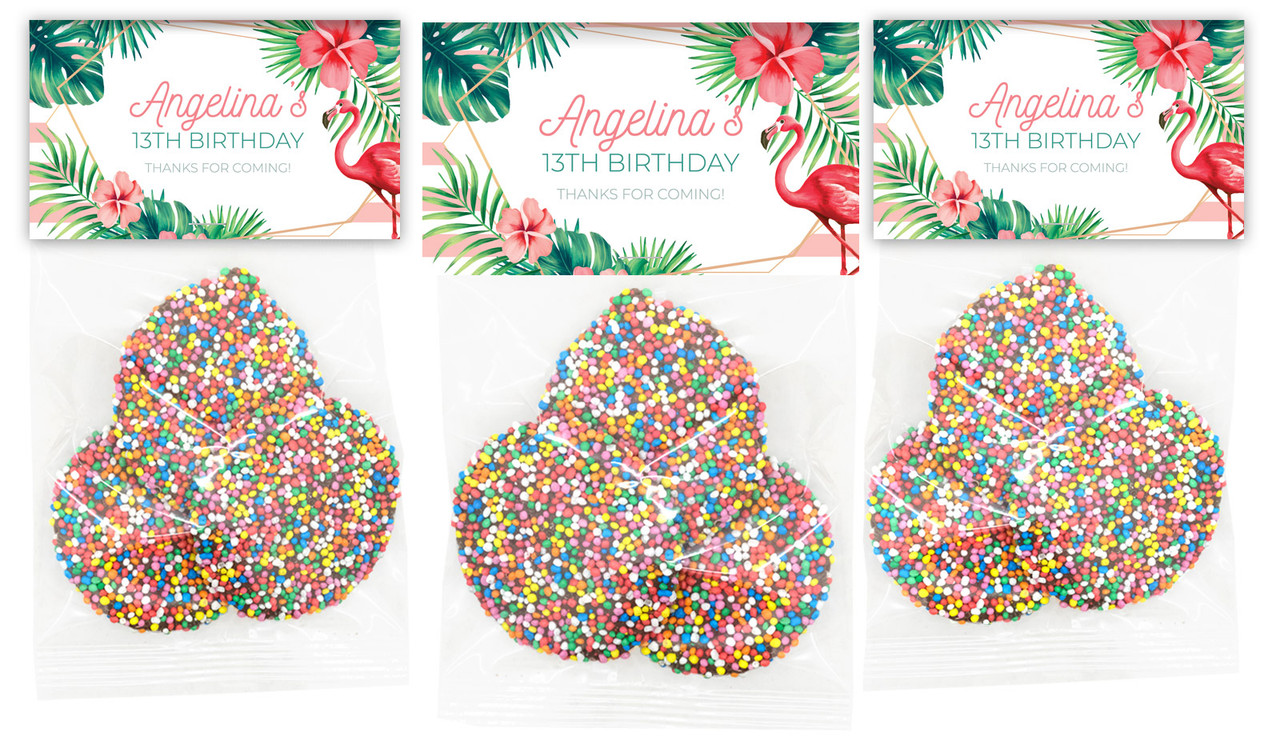 Flamingle Flamingo Birthday Party Speckle Bags
