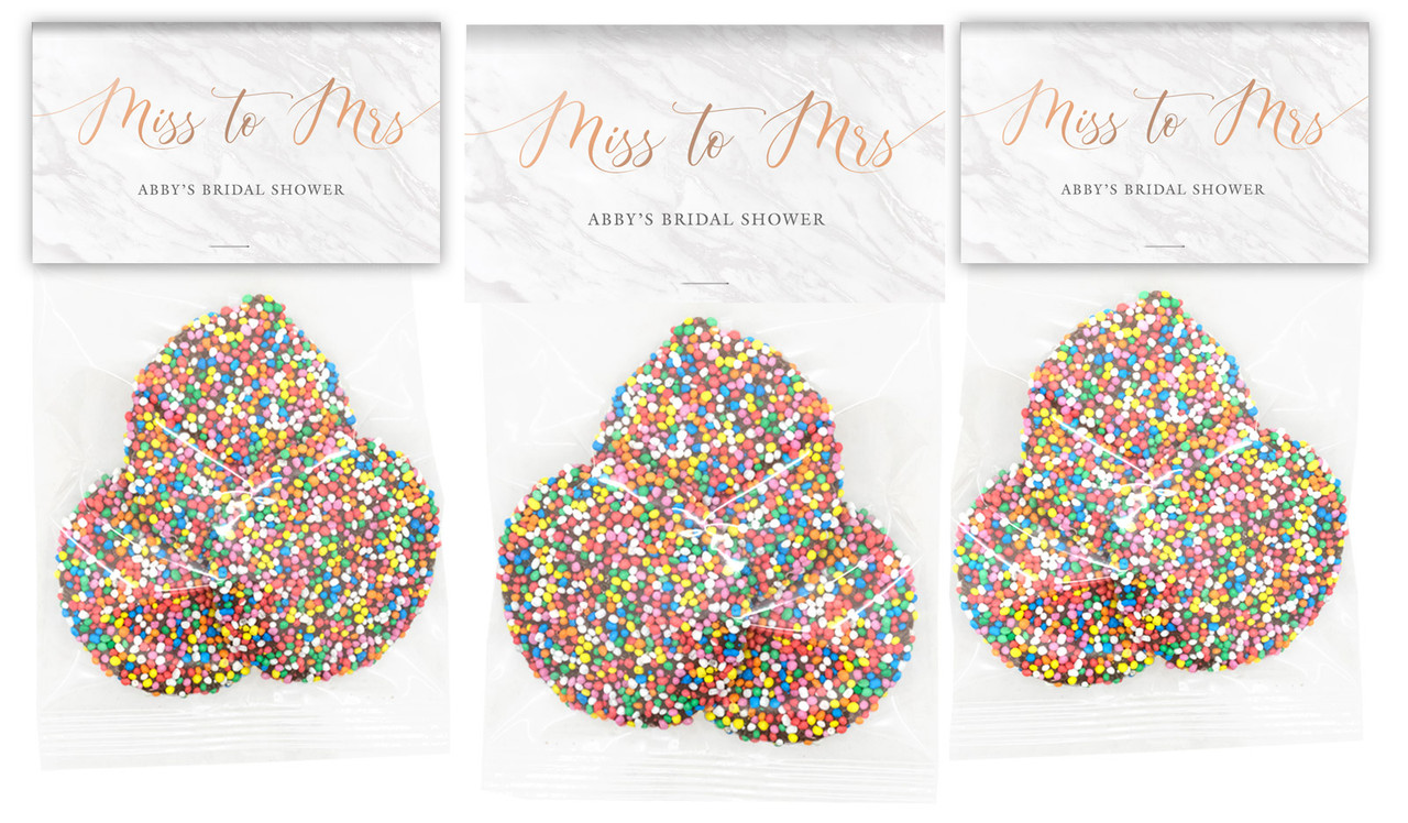Miss to Mrs Personalised Bridal Shower Speckle Bag