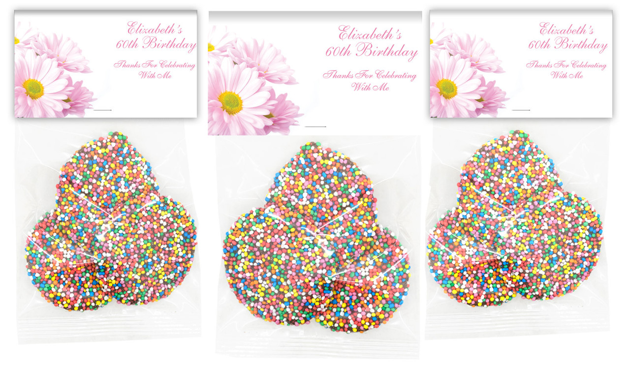 Pink Daisies Personalised Speckle Bag