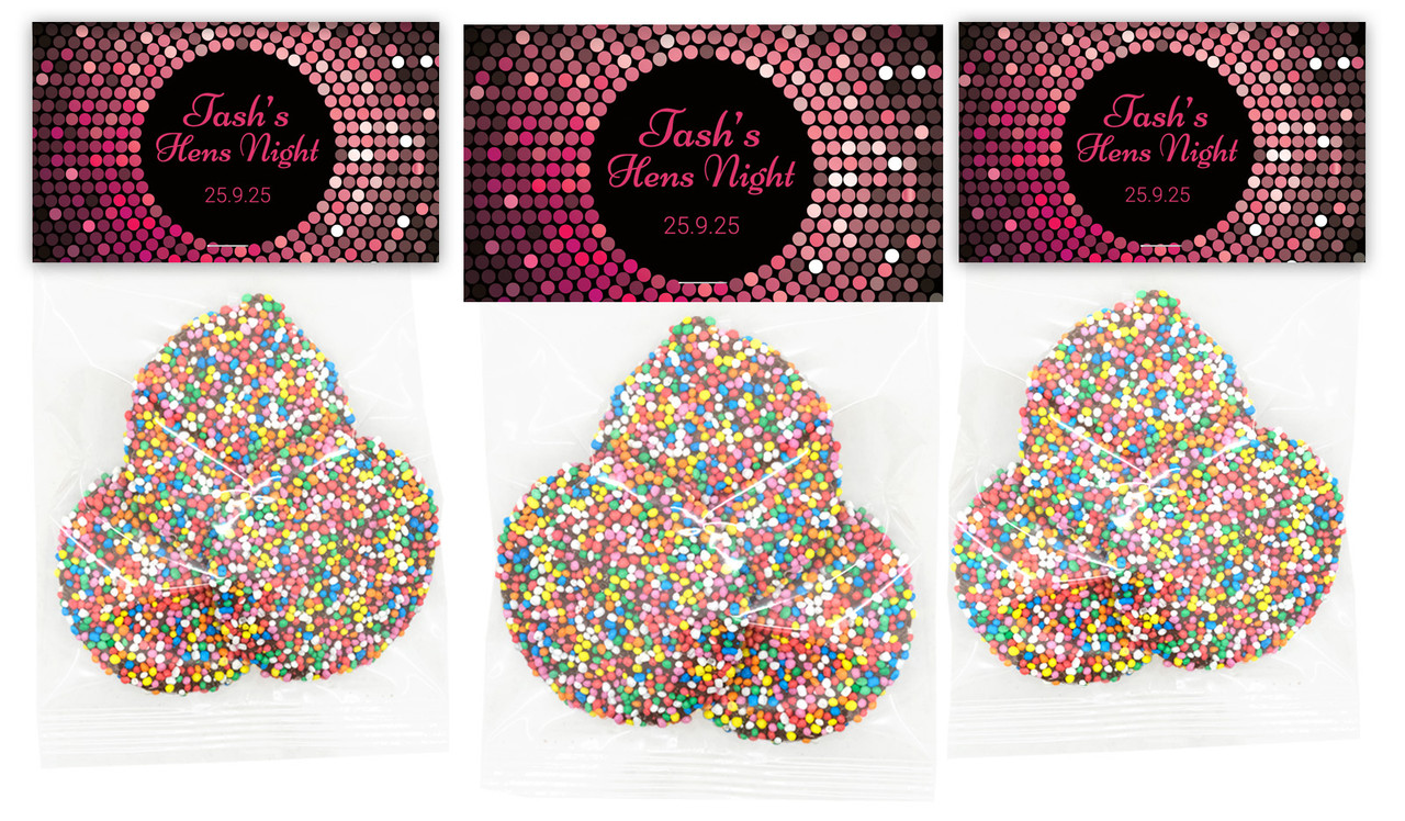 Pink Disco Personalised Hens Night Speckle Bag