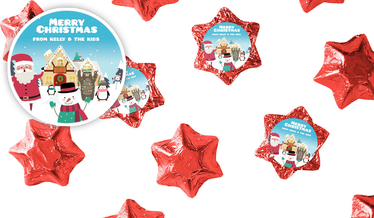At The North Pole Christmas Chocolate Stars