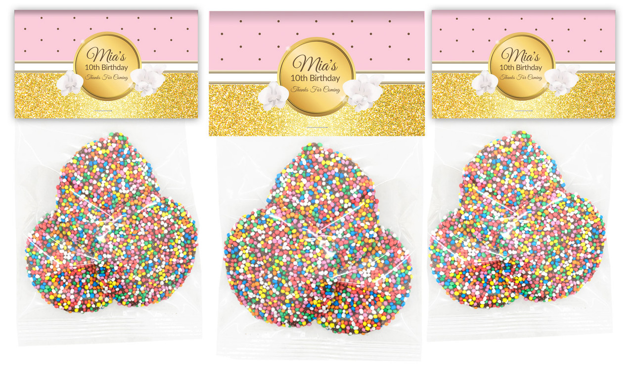 Pink & Gold First Birthday Speckle Bag