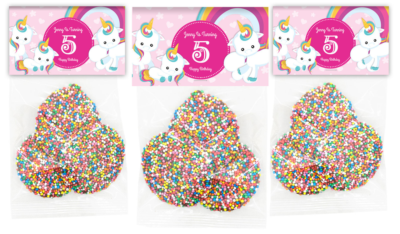 Unicorn Trio Personalised Speckle Bag