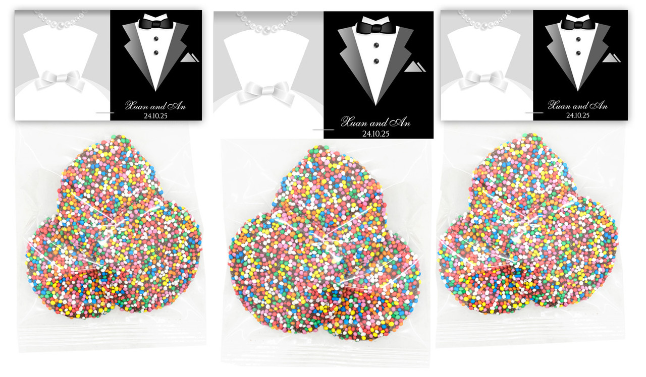 Groom And Bride Dress Wedding Personalised Speckle Bag