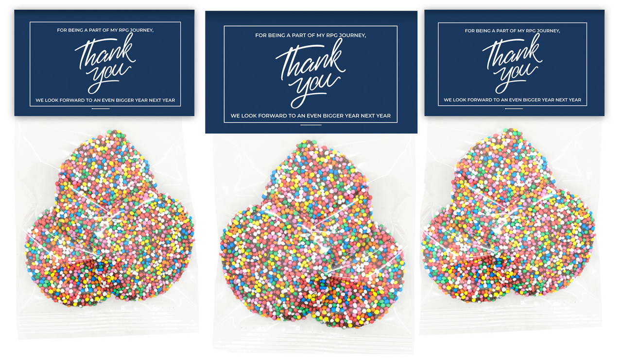 Navy Blue Thank You Speckle Bag