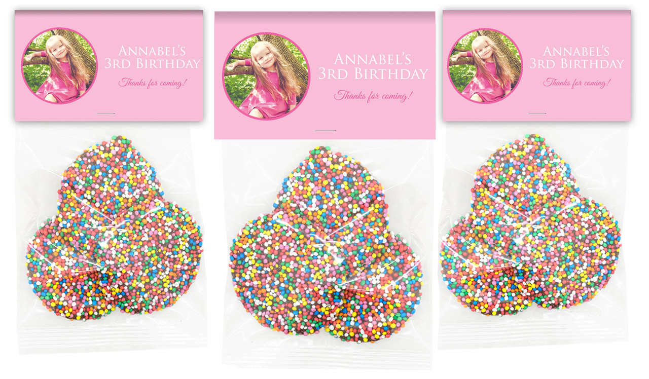 Add A Photo Pink Personalised Birthday Speckle Bag