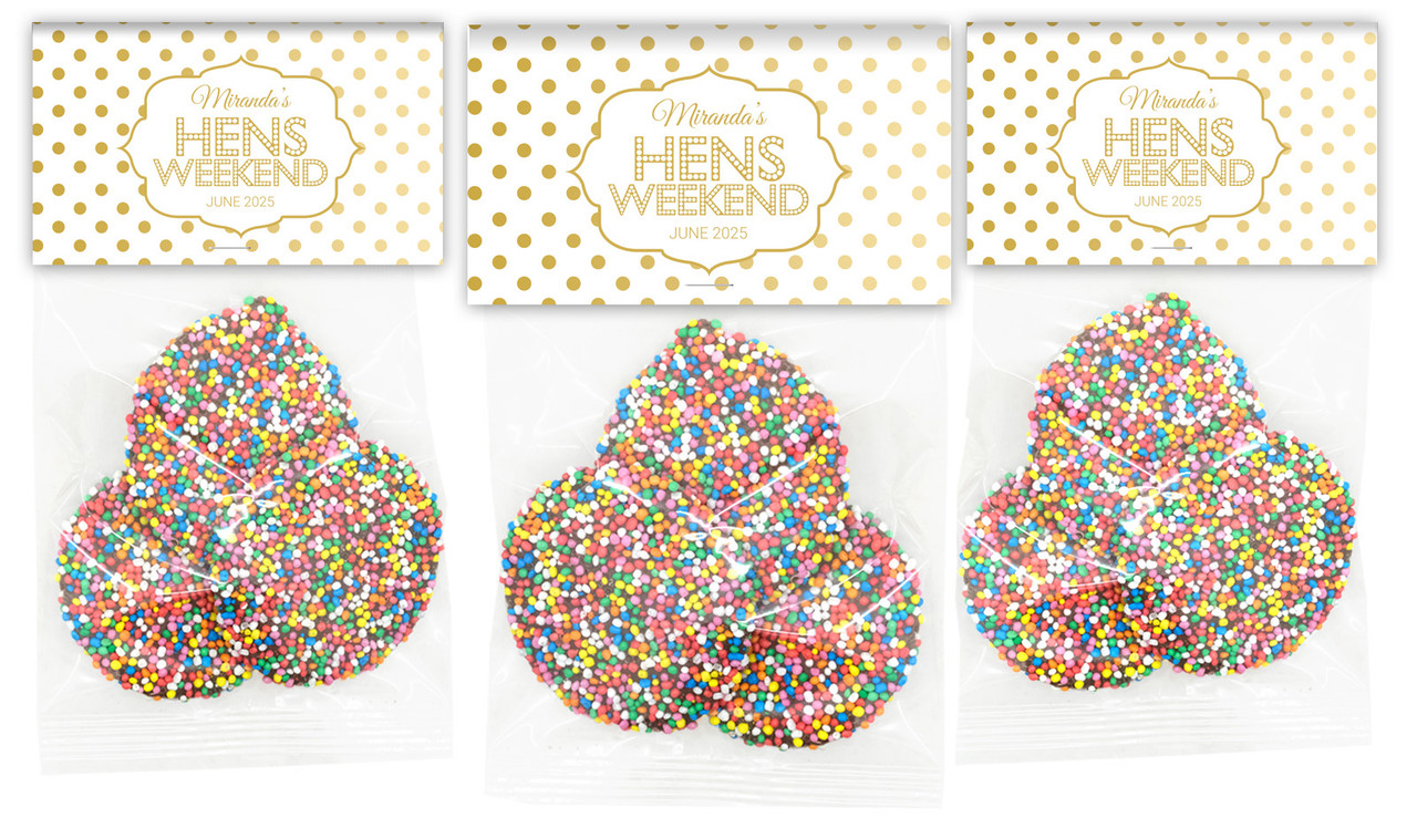 Gold Polkadot Hens Night Speckle Bag