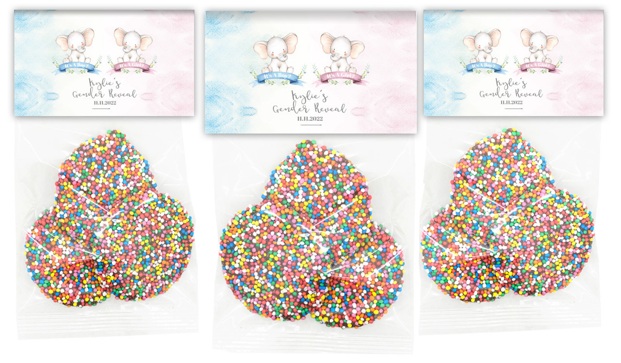 Sitting Elephants Gender Reveal Speckle Bag