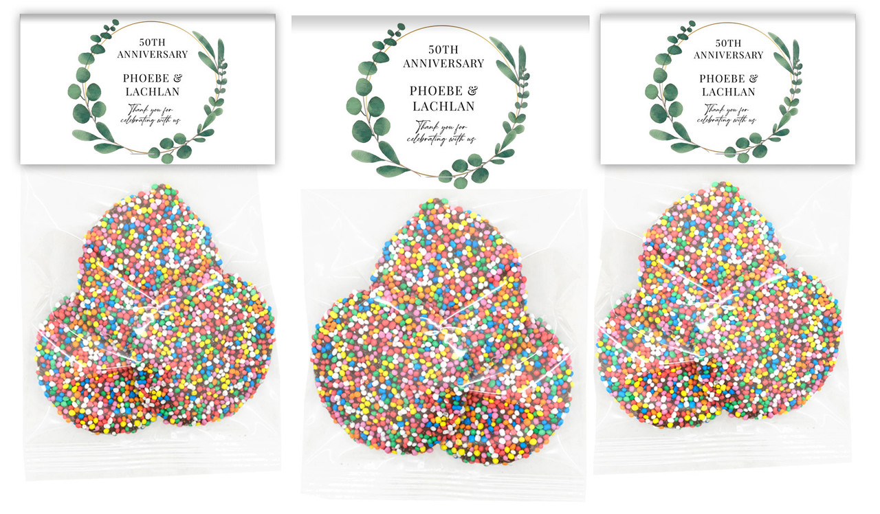 Eucalyptus Anniversary Personalised Speckle Bag