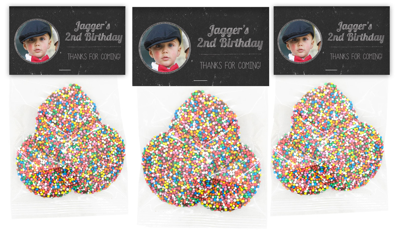 Chalkboard Photo Personalised Birthday Speckle Bag