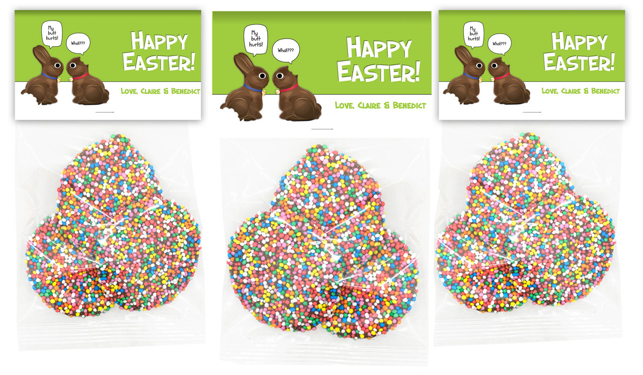 Chocolate Bunnies Personalised Easter Speckle Bag