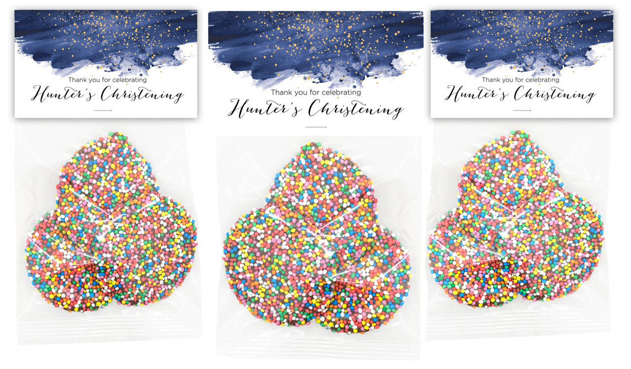 Watercolour Confetti Personalised Christening Speckle Bag