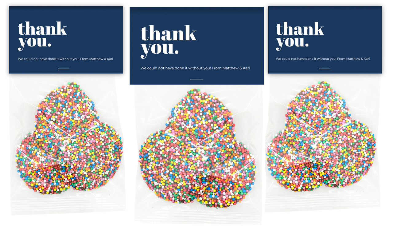 Bold Thank You Speckle Bag