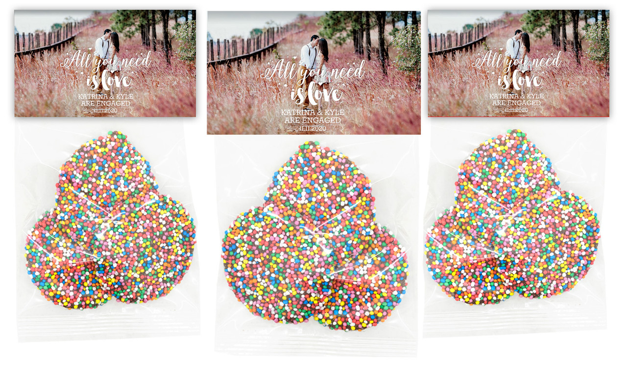 All You Need Is Love Photo Engagement Speckle Bag