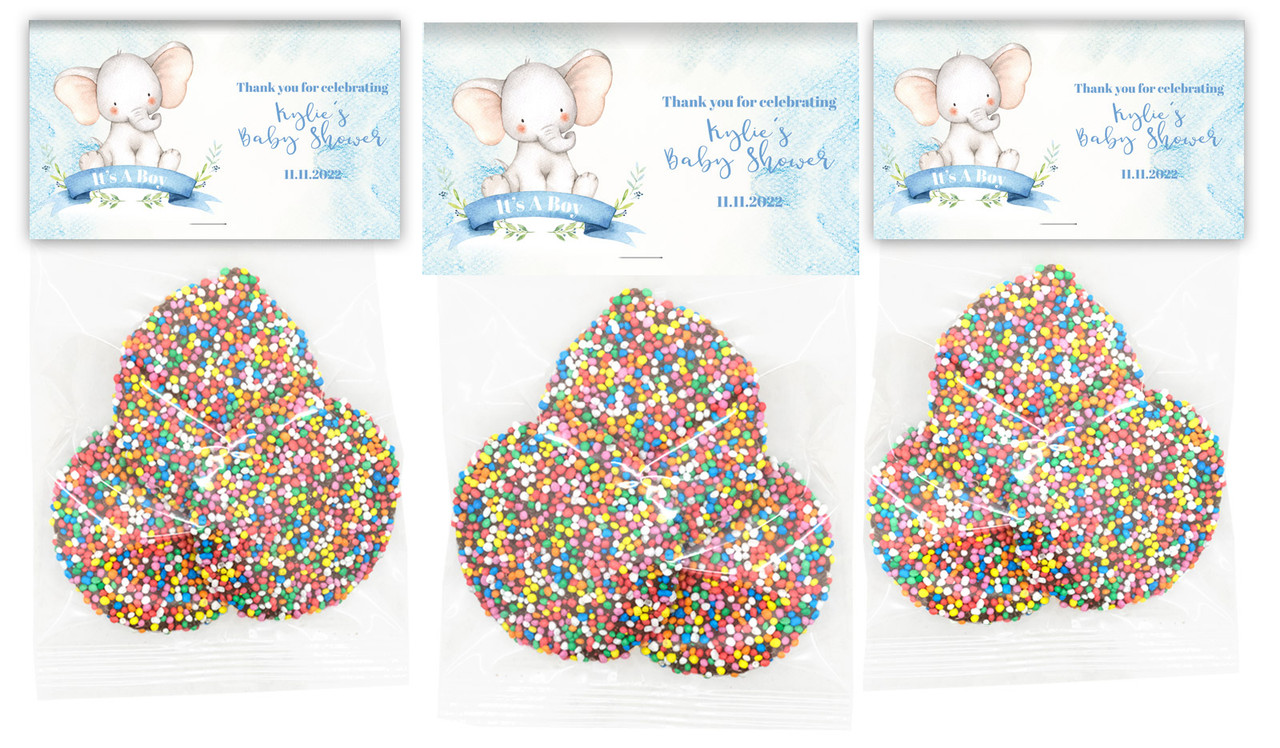 Sitting Elephant Baby Shower Speckle Bag