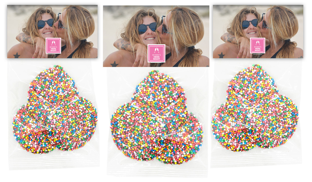 A Photo With Right Box Hens Night Personalised Speckle Bag