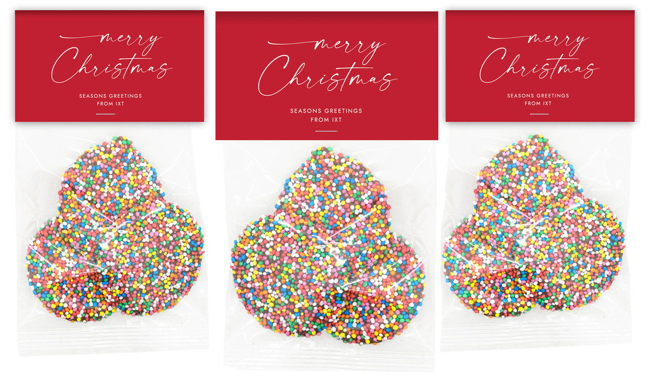 Red Cursive Christmas Custom Speckle Bag