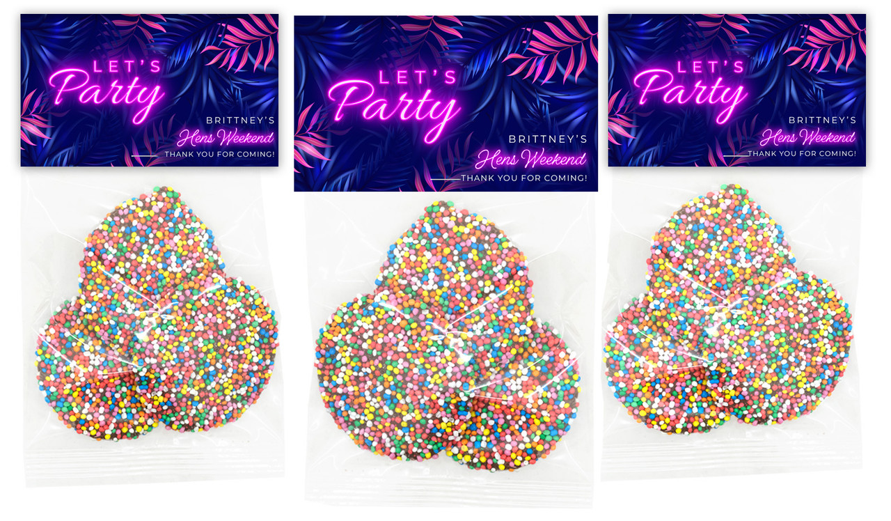 Neon Hens Night Personalised Speckle Bag