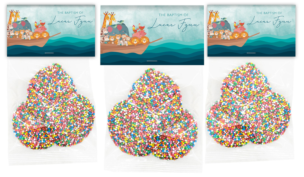 Noahs Ark Personalised Christening Speckle Bag